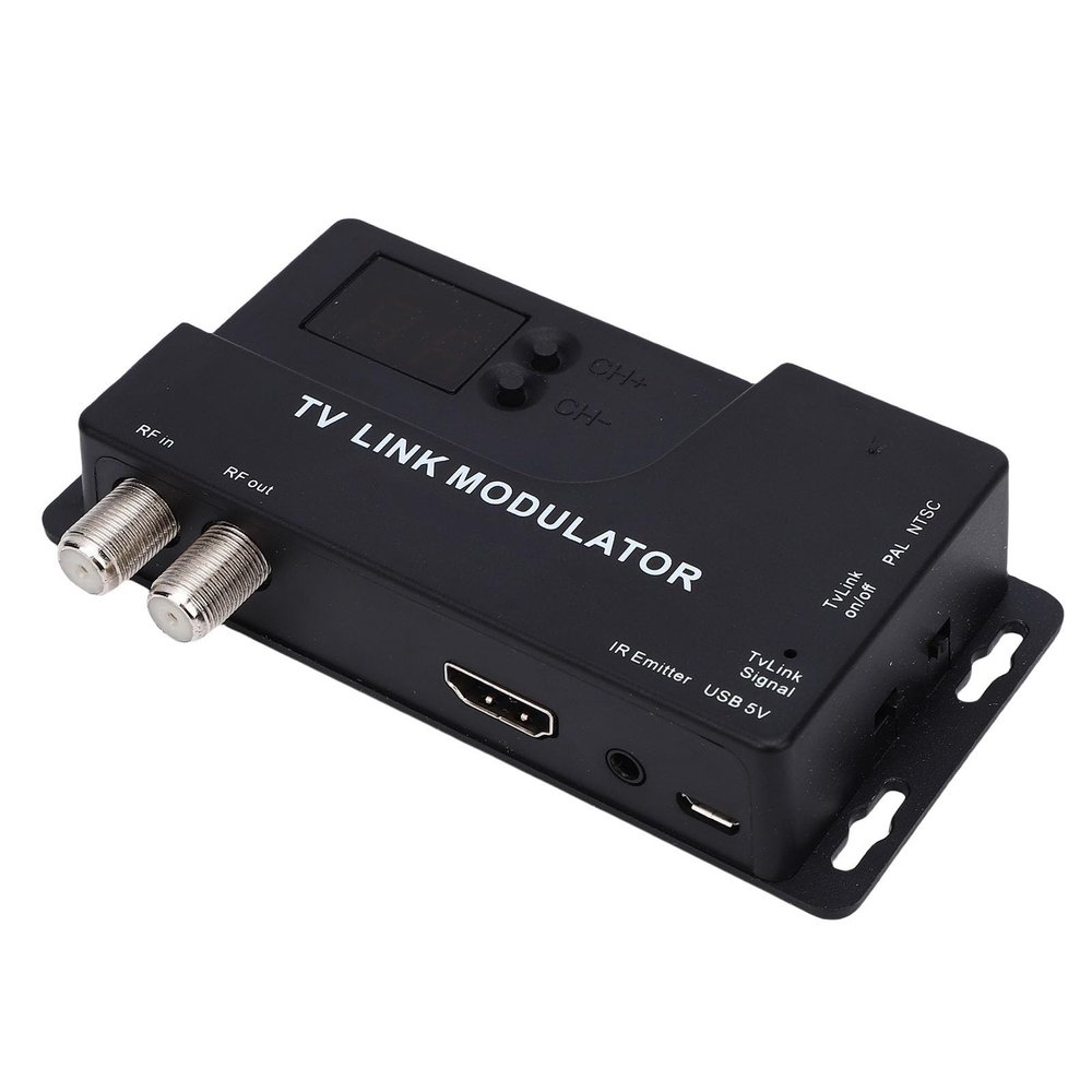 VBESTLIFE RF Modulator, 1080P HD Coaxial Converter with 136 Full Band Channels for TV Game Console Streaming Players DVD Laptops