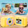 Kids Toy Camera Waterproof with 32GB Card, Fun Christmas & Birthday Gift for Boys & Girls Ages 3+, 48MP 1080P HD Underwater Digital Camera, IP68 Shockproof (Footprint Yellow) view 2