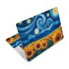 CRAFTYMELODY Laptop Skin Sticker Decal PVC Vinyl Quote Sticker Notebook PC Protector Waterproof Scratch Resistant Laptop Skin for 12.1 13 13.3 13.6 14 15 15.3 16 Inch Swirl Sky Sunflower view 1