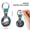 French Bulldog DJ Dog Protective Cover Compatible with AirTag Silicone Key Finder with Keychain view 2