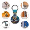 French Bulldog DJ Dog Protective Cover Compatible with AirTag Silicone Key Finder with Keychain view 3