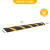 2 Pack 6 ft Heavy Duty Rubber Speed Bumps, 25,000 LBS Capacity, 2 Channel Modular Speed Hump & Cable Protector Ramp for Driveway, Road, Concrete & Asphalt, Includes 8 Bolt Spikes view 2