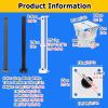 78.7in Security Camera Pole Adjustable 360, Garage CCTV Pole with Universal Joint & Screws, Surveillance Cameras Holder Column Waterproof Rustproof(Black,3.3 ft/100cm) view 2