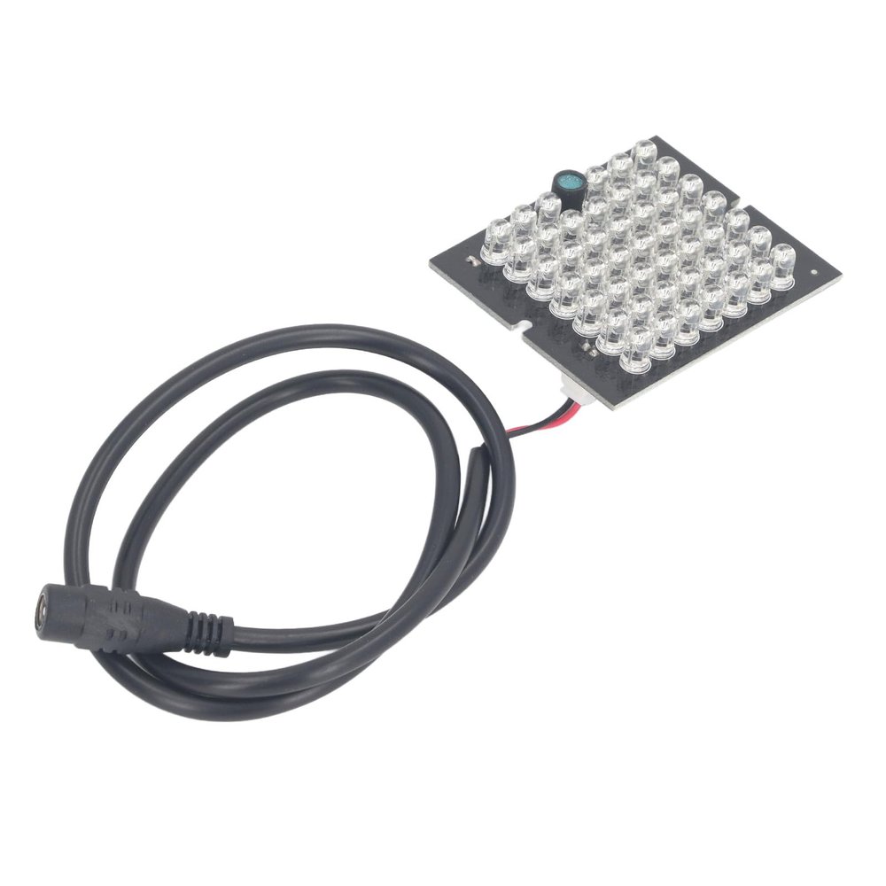 Qiilu IR LED Light Board for Night Cameras - 850nm Infrared Board with 48 High Power LEDs for CCTV Security Monitoring
