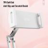 PUSOKEI Bed Tablet Pillow Stand with Adjustable Arm & Snack Bowl, 360 Rotating Holder for Phones for iOS 4-13 Inch, Soft Lap Desk for Reading Watching TV in Bed (Single Bowl Light Gray (5-8.7 view 3