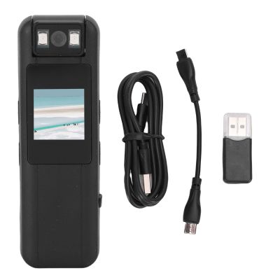Zyyini 1080P Action Camera, 180 Degree Rotatable Lens Compact Video Camcorder with Magnetic Mount and Quick Release Clamp, for Sports Cycling Travel, Included USB Drive