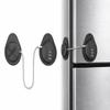 4-Digit Combination Lock for Fridge, Window & Cabinet - Child Proof (Black) (Baseball Shape) view 1