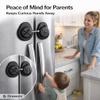 4-Digit Combination Lock for Fridge, Window & Cabinet - Child Proof (Black) (Baseball Shape) view 3
