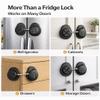 4-Digit Combination Lock for Fridge, Window & Cabinet - Child Proof (Black) (Baseball Shape) view 4