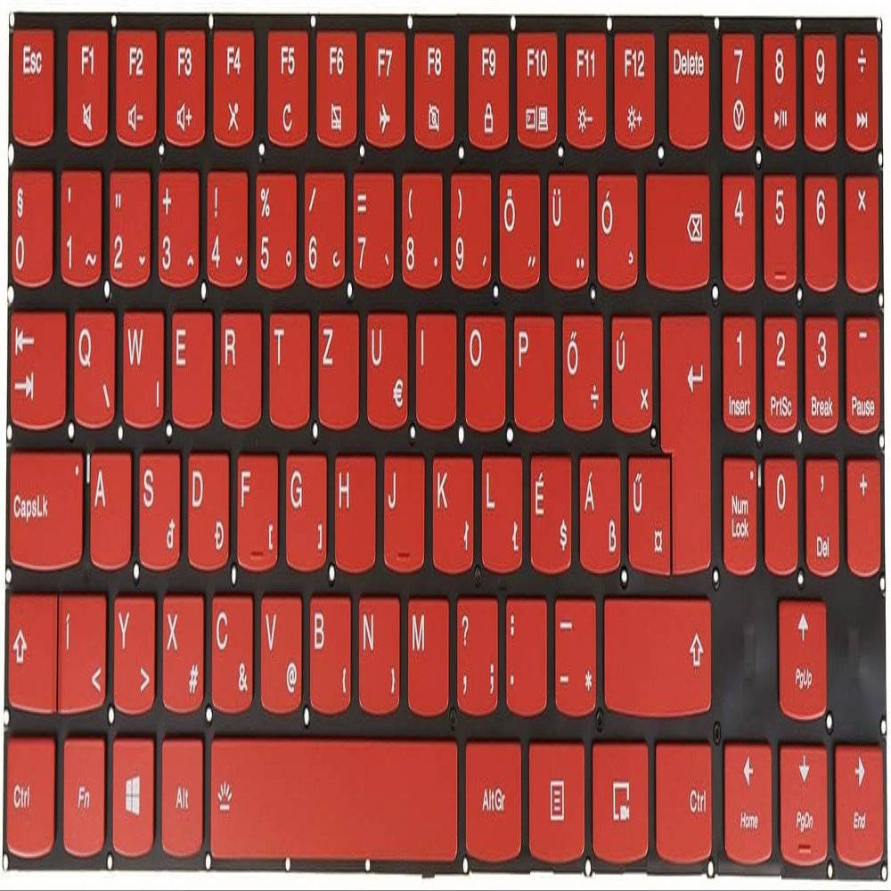 100% New Hungarian QWERTZ Layout- Laptop Keyboard for Lenovo Legion Y520-15IKB Y520-15IKBA Y520-15IKBM Y520-15IKBN, Y720 Y720-15IKB PC5YB PC5YB-HUN Backlit Glossy Red
