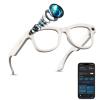 AI Smart Glasses with Camera Stabilization - 8MP POV Video Recording, Real-Time AI Translation, Smart Assistant, Dual-Mic Noise Canceling for Travel & Meetings - Anti-Blue Light, Beige Frame view 1