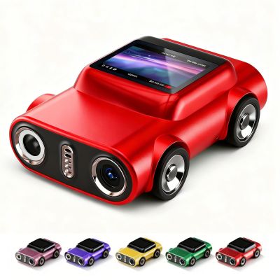 2026 New Mini Digital Camera 2K Video, Car-Shaped 0.96-Inch LCD Keychain Camera with 32GB Card & LED Light, Portable Gifts for Travel, Concert, Christmas (Red)