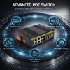9 Ports PoE Switch, Industrial Ethernet Network Switch, 10 / 100Mbps, Metal Housing - High Protection IP40, Wide Power Input, Stable Smart City Connectivity view 4