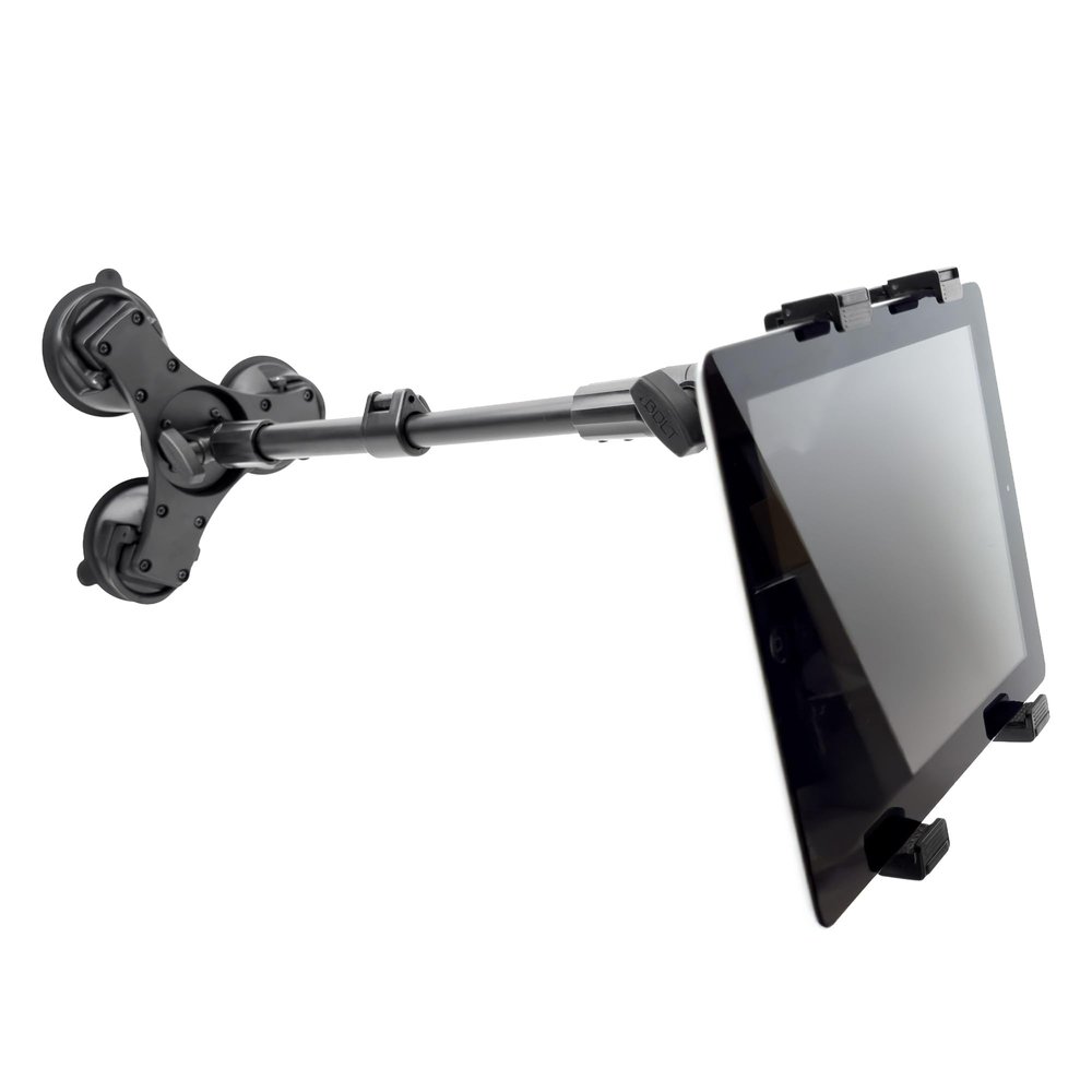 iBOLT TabDock ExtendiBOLT Pro, Universal Tablet Mount with Triple Suction Cup, 360 Rotating Arm for 7-11 inch Devices, Windshield and Dashboard Compatible