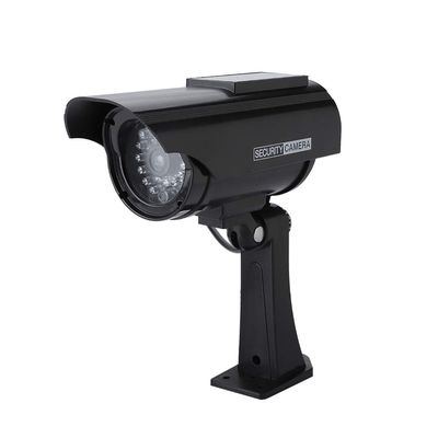ACOGEDO Solar Powered Fake Camera Outdoor CCTV Surveillance Security Camera LED Record Internal Panel There Fake CameraDummy CameraFake Surveillance Security CameraCCTV (Black)