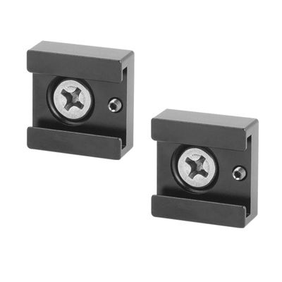 IWOWHERO 2Pcs Cold Shoe Flash Adapter Mounts for Photographers Quick Release Shoe Bracket Compatible with Professional Light Stands and Camera Accessories Black