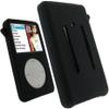 Silicone Skin Case Cover for iPod Classic 6th 7th 80GB 120GB 160GB and iPod Video 5th 30gb, Plastic, with Screen Protector (Black) view 2
