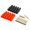 10Pcs Brass 4mm Banana Female Insulated Jack Wire Solder Connector view 3
