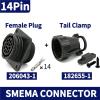 KKSVNVAMF 1/5/20/50 Sets 4P/9P/14Pin AMP/TE Type SMEMA SMT Equipment Signal Connector Aviation Plug 182645 182919 182647 182649 206043(14p Female Set,1 Set) view 2
