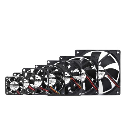 12V DC Cooling Fan 4/5/6/7/8/9/12cm 80mm 120mm Dual Ball Bearing, Industrial Case Fan for Server PC Cabinet Electronic Cooling(80X20mm 12V Ball)