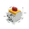 5pcs 4P PV DC 1000V 32A Din Rail Solar Rotating Handle Isolator Rotary Switch Disconnector for Solar(1000V) view 2