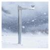 201 Stainless Steel Solar Panels/Camera Mounting Bracket Pole Rustproof, Security Camera Stand Against Wind & Snow, Commercial Surveillance Poles(100cm (39 2/5 in)) view 1