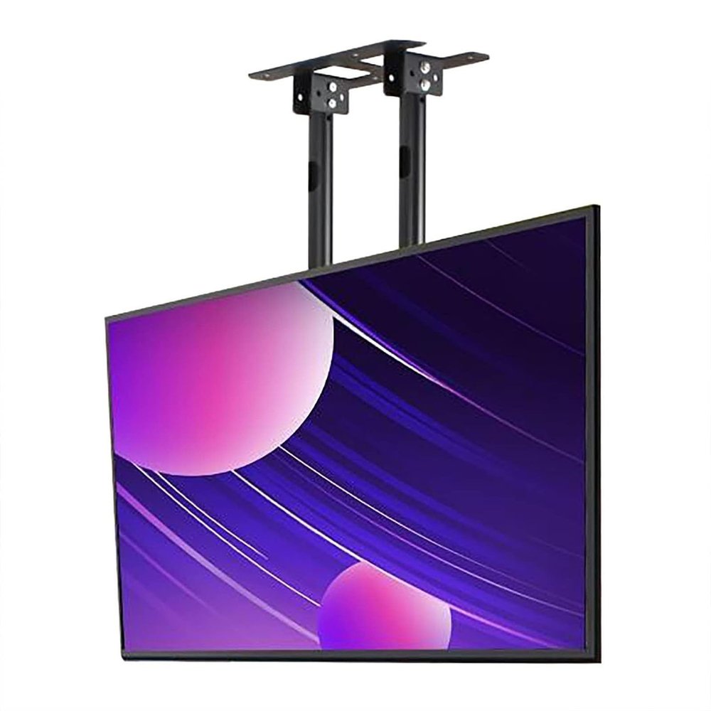 Adjustable Ceiling TV Mount Bracket - Electric TV Lift for 60-100 Inch Low Profile TVs, Adjustable Height Double Pole Single Sn TV Mount, Tilt Teles Ceiling TV M,1.2.6m