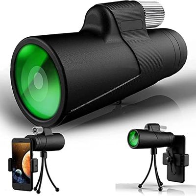 10x42 HD Monocular Telescope with Tripod and Phone Holder - Waterproof, Lightweight, Ideal for Bird Watching, Hiking, and Camping
