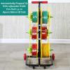 4/6/8 Rods Heavy Duty Wire Spool Cart with Wheels, Cold-Rolled Steel Holder,Cable Roll for Industrial Workplace(4 Rods Wire) view 4