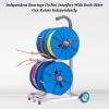 11 Rods Heavy Duty Wire Spool Cart with Wheels,Cold-Rolled Steel Holder,for Ribbon Filament Automotive Wiring Storage(4 Rods Wire) view 3