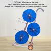 11 Rods Heavy Duty Wire Spool Cart with Wheels,Cold-Rolled Steel Holder,for Ribbon Filament Automotive Wiring Storage(4 Rods Wire) view 4