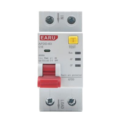 2P AFDD-63 AFCI Arc Fault Protector Device Circuit Breaker Interrupte Overload Earth Leakage Short Circuit Voltage Protection(10A)