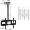 /Base Tabletop with Bracket, Motorized Steel Ceiling TV Mount with Remote Control for 26-70 Inch TVs Up to 50kg 30-120cm view 2