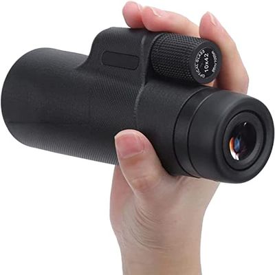 10x42 HD Monocular Telescope with BK74 Prism, Tripod, and Accessories for Hiking and Camping