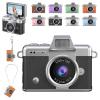 2026 Upgrade Mini Digital Camera with 1.47 in LCD Screen,Mini Retro Digital Keychain Camera Set with Strap&Keychain | 180 Flip Screen,Built-in Fill Light,Ideal for Travel&Daily Use (Standard, Black) view 1