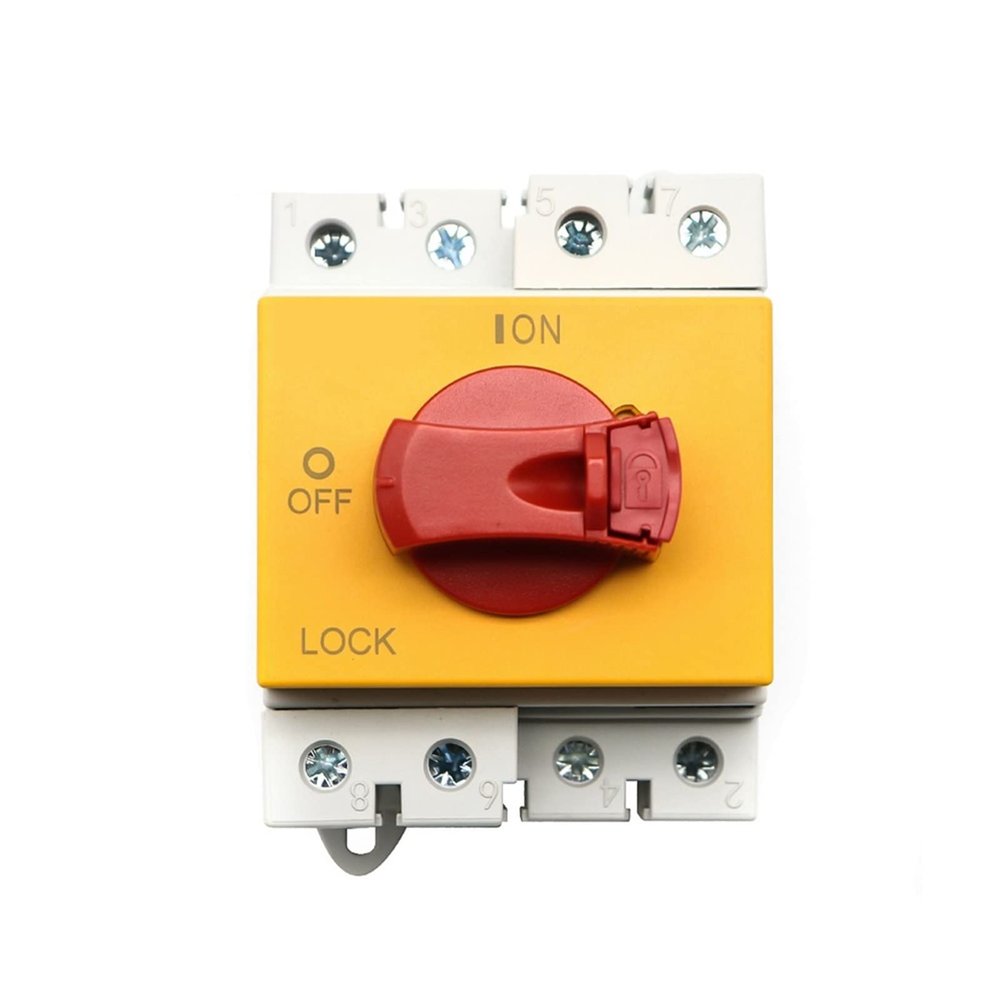 10pcs 4P PV DC 1000V 32A Din Rail Solar Rotating Handle Isolator Rotary Switch Disconnector for Solar(1200V)