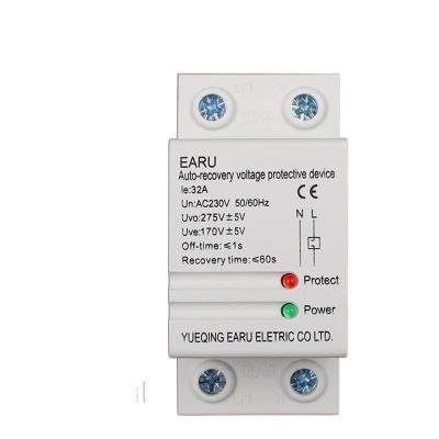 2P 40-63A Din Guide Rail Automatically Recover and Then Connect Overvoltage Undervoltage Protection Device to Protect Relay(NO Display,50A)
