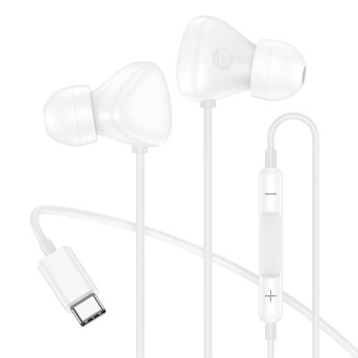USB C Headphones for iPhone 17 Pro Max/16/15 Plus,Type C Headphone Built-in Microphone and Volume Control,HiFi Stereo Noise Cancelling Earbuds,Wired in Ear Earphones for Samsung Galaxy S25 S24 S23 S22
