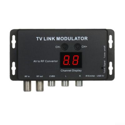 TM70 UHF TV Modulator AV to RF Converter with Channel Display for Set-Top Boxes and Signal Sources