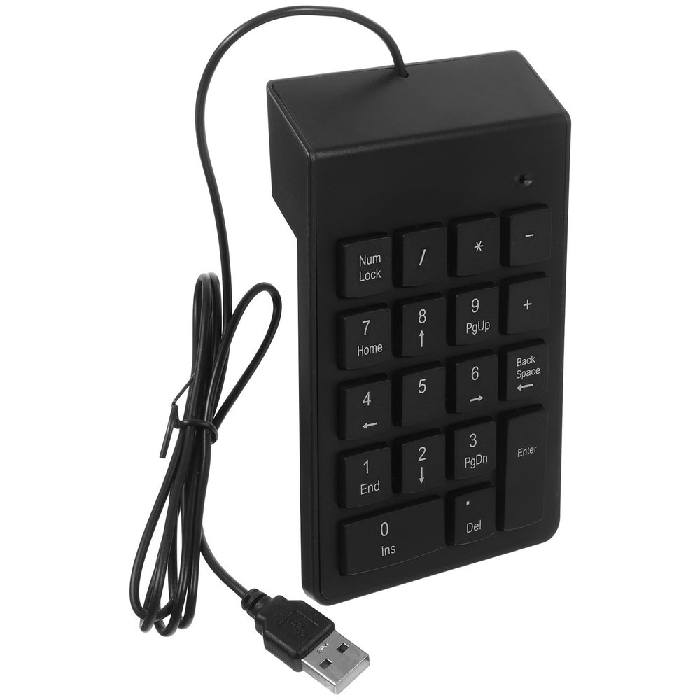 Housoutil Mechanical USB Wired Numeric Keypad 19 Keys Number Pad for Laptop Desktop Accounting Finance Work
