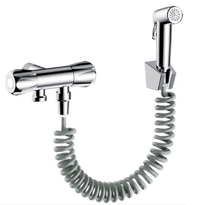 RWYRBNSL Thermostatic ChromeDouche Set -Cleaning and WashingABS Stainless Steel pressurized Spray Gun with Spring Hose Wall Mounted
