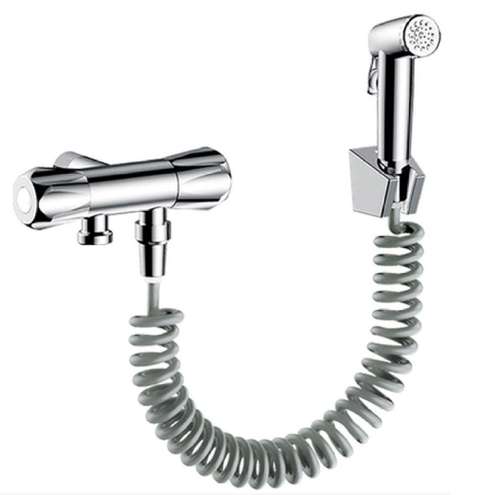 RWYRBNSL Thermostatic ChromeDouche Set -Cleaning and WashingABS Stainless Steel pressurized Spray Gun with Spring Hose Wall Mounted