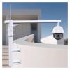 Adjustable CCTV Pole Mount with 360 Rotatable Arm, L-Shaped White Wall-Mounted Security Camera Pole, All-Weather Monitor Pole for Home & Business(White-B,3.9 ft/1200mm(H)) view 1