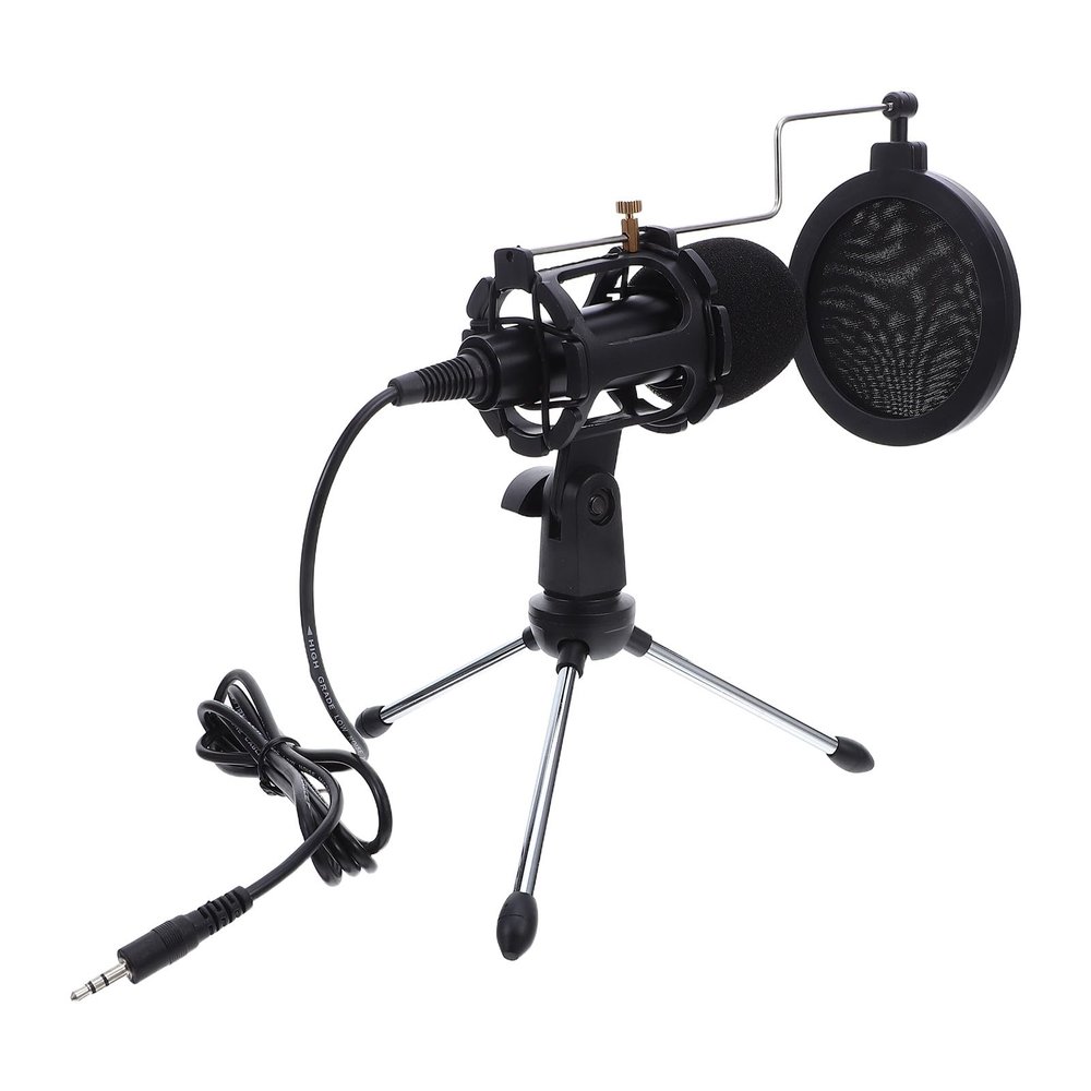 SEWACC Condenser Microphone 3.5mm PC Recording Mic for Podcasting and Gaming Streaming, Desktop Laptop Compatible, Live Streaming Audio Mic for Content Creators and Gamer Use