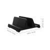 Alipis 3-in-1 Vertical Laptop and Tablet Stand with Adjustable Width, ABS Desktop Holder Compatible with Smartphones and Tablets for Home Office Use, Black view 2