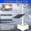 Mobile Solar Panels/Camera Mounting Bracket Pole with 4 Caster & 1 Lockable Storage Box, 90.6 110 130 157.5 177in Assemble Surveillance Camera Pole(White-C,13 1/10 ft(4m)) view 3