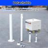 Mobile Solar Panels/Camera Mounting Bracket Pole with 4 Caster & 1 Lockable Storage Box, 90.6 110 130 157.5 177in Assemble Surveillance Camera Pole(White-C,13 1/10 ft(4m)) view 4