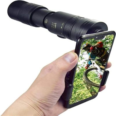 4K 10-300X40 Super Zoom Monocular Telescope with HD Camera Lens & Tripod for Smartphones