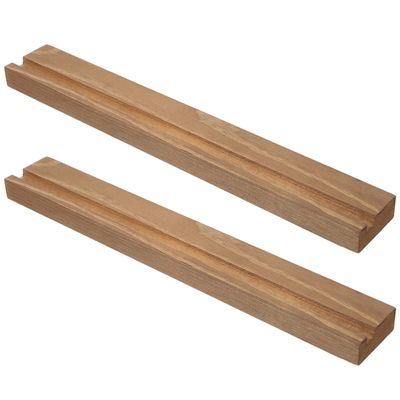 Housoutil Wooden Vinyl Record Stand 2Pcs Desktop Vinyl Record Organizer CD Rack and Album Storage in Living Room