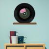 Housoutil Wooden Vinyl Record Stand 2Pcs Desktop Vinyl Record Organizer CD Rack and Album Storage in Living Room view 3